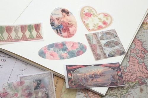 Flower Washi stickers | flower art painting pattern themed stickers junk journal - Picture 10 of 10