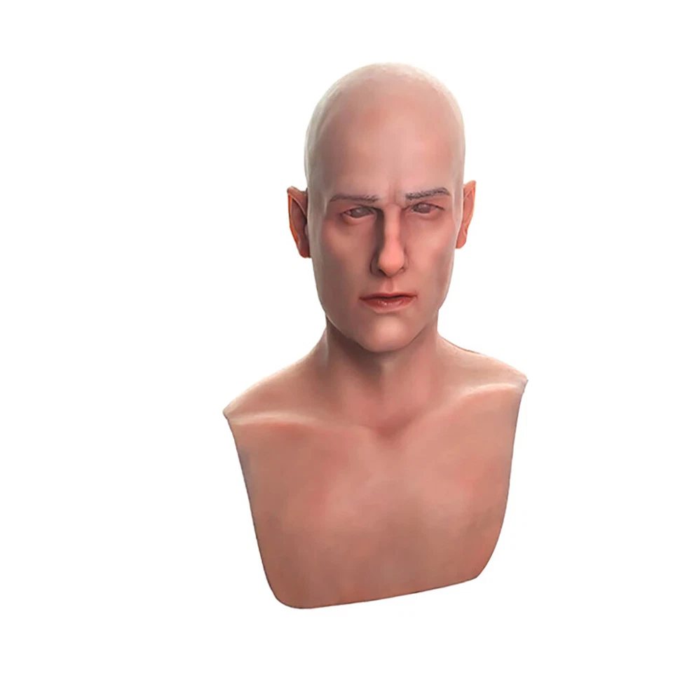 Real-life Mask Latex Bald Mask Makeup Party/Easter/Carnival Festive Dress Up - Image 3 of 4