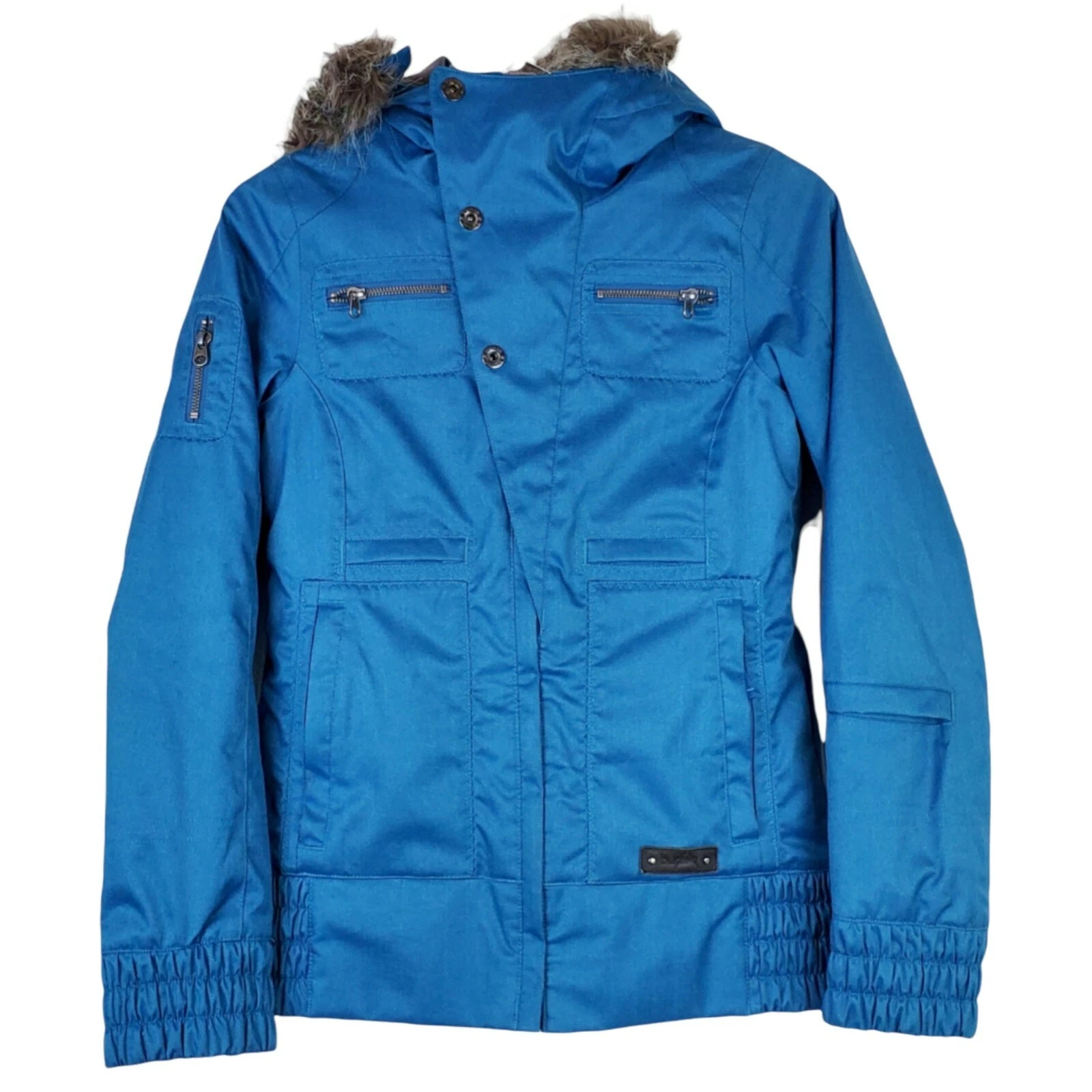 burton hooded zip insulated multi pockets snow winter outdoor jacket