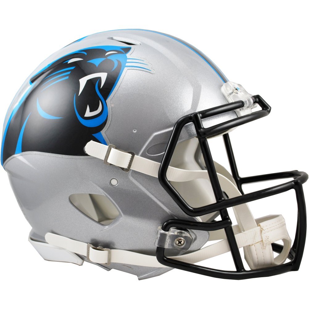 Подлинный оригинальный шлем Ридделла Спида NFL Carolina Panthers