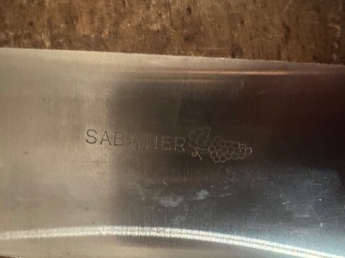 K Sabatier Jeune 10” / 25cm Chef Knife Carbon Steel ~1960 - Picture 3 of 7