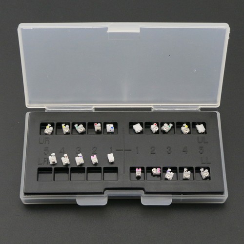 1Box Dental Orthodontic Self-ligating Ceramic Brackets Braces MBT 022 345 Hooks - Picture 2 of 12