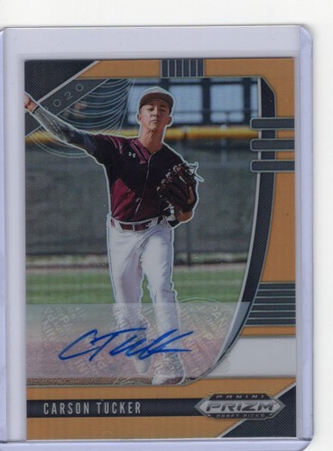 CARSON TUCKER 2020 Panini Prizm Draft Picks Neon Orange Autograph # 15 of 20 !!!