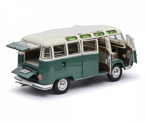 Schuco VW Bulli T1b (Typ 2) Samba Green Wh 1:18 450037800 - Picture 2 of 4