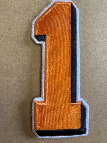Number 1 Embroidered Iron on Patch various colors - Picture 2 of 4