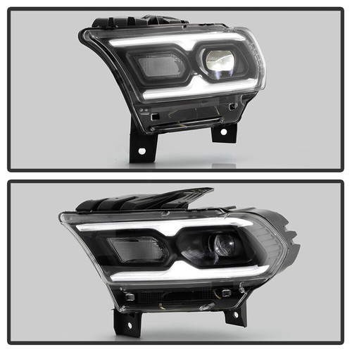 For 2021-2024 Dodge Durango Black w/Halogen Turn Signal LED Headlights Headlamps - Picture 7 of 10