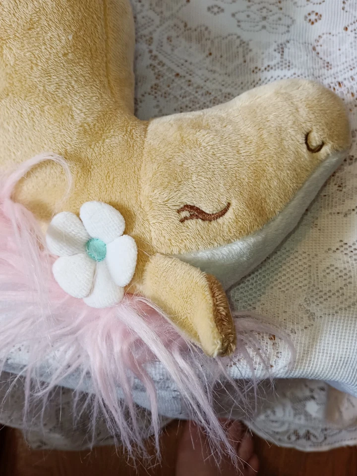 New Circo Wild Horses Pretty Girls decorative 14" throw pillow plush tan, pink - Image 3 of 4