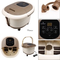 Portable Heat Bubble Vibration Digital Led Foot Spa Massager Infrared Wt8801 Portable Heat Bubble Vibration Digital Led Foot Spa Massager Infrared Wt8801