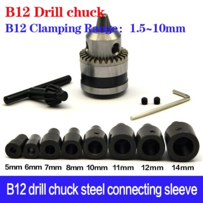 Drill Clamp Chuck Coupler Connector Sleeve Connecting Rods 12mm Motor Shaft Drill Clamp Chuck Coupler Connector Sleeve Connecting Rods 12mm Motor Shaft