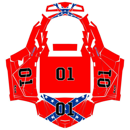 2018 Arctic Cat Wildcat XX Design General Lee Graphic Kit Wraps UTV Decal 4x4 - Foto 2 di 3