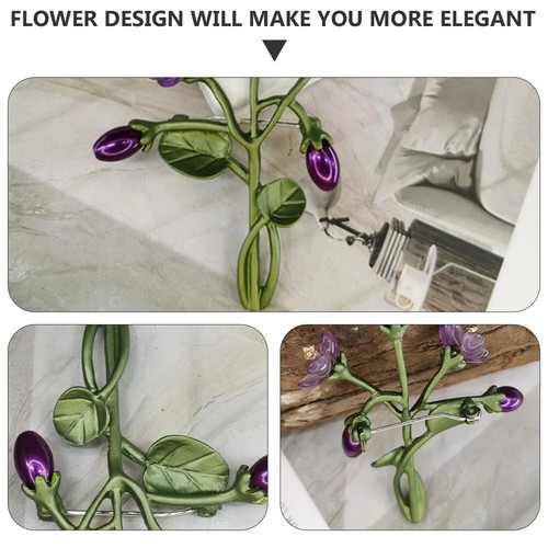 Novelty Lapel Violet Brooch Flower Ornaments Plant Couple Garland Decorations - Picture 11 of 15