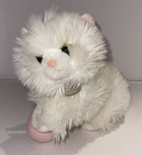 Aurora Miyoni Tots White Persian Cat With Pink Yarn Ball - Picture 1 of 8