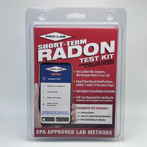 ProLab Radon Gas Test Kit RA100 Mail In For Results BRAND NEW SEALED