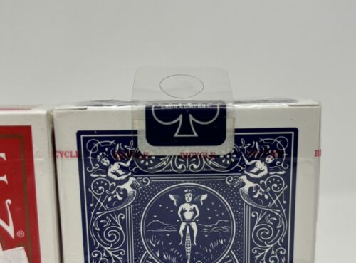 Juego de 2 barajas de cartas para ciclista 808 rojo azul Ohio AZUL SELLO NUEVO - Imagen 2 de 13