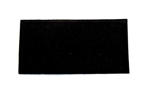 Plain Black Rectangle Patches Embroidered Cloth Badge Applique Iron Sew On Oval - Picture 5 of 7