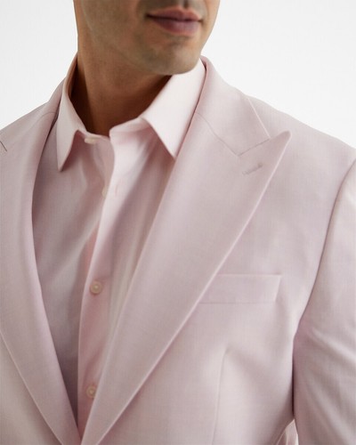 NEW EXPRESS $288 PINK SLIM WOOL BLEND MODERN TECH SUIT JACKET SZ 42R - 第 2/4 張圖片