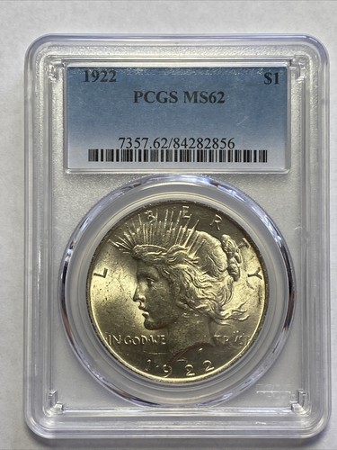 1922 Liberty Peace Silver 1$ Dollar PCGS MS62 #7357.62/84282856 - Picture 3 of 6