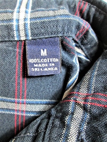Roundtree & Yorke mens Medium L/S BLUE WHITE STRIPED BUTTON DOWN SHIRT (T)pm1 - Picture 7 of 8