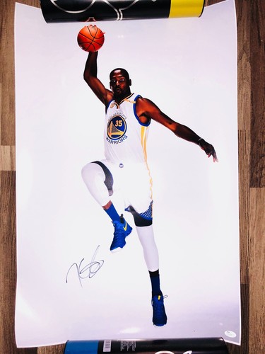 KEVIN DURANT Warriors 2018 2X NBA Champ Finals MVP Signed 20x30 PHOTO JSA! NETS! - Picture 4 of 12