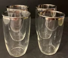 Vintage Federal Glass Midcentury Danish Modern Platinum Rim 12 oz. Drinkware 4