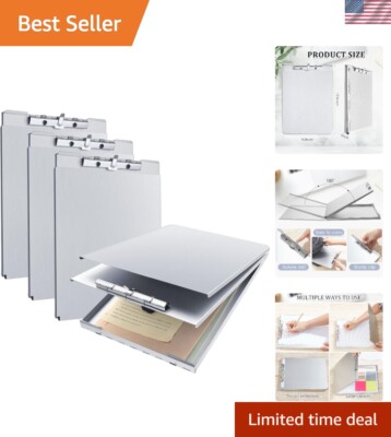 Metal Storage Bulk Heavy Duty Aluminum Clip Board for Teacher Contractor Medi...