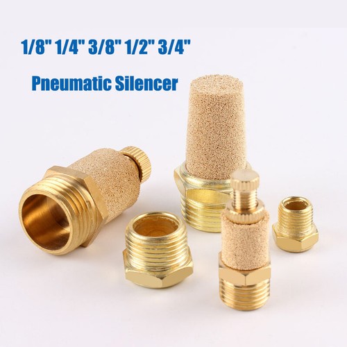 1/8"-3/4"Pneumatic Silencer Sintered Brass Silencer Pneumatic Air Muffler BSP - Picture 2 of 24