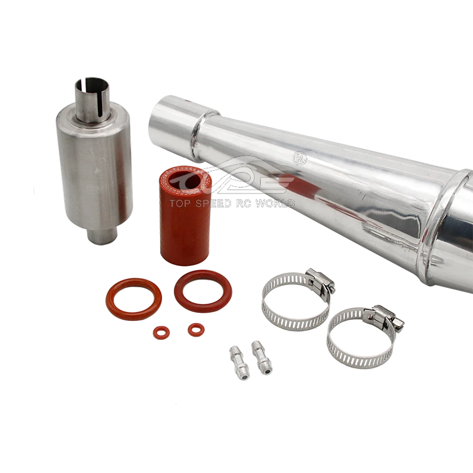 Silenciador de tubo de escape de barco RC para motor de gas marino G260 G270 G290 RCMK QJ ZENOAH Foto 4 de 4