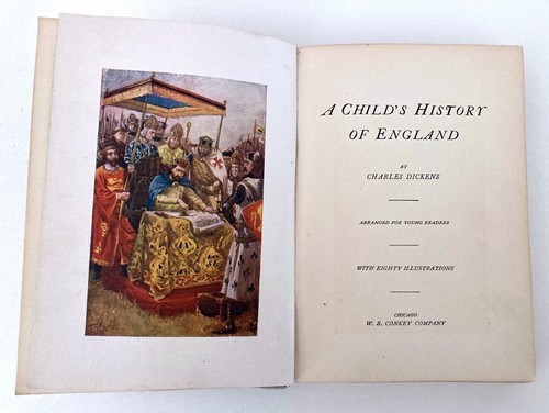 A Child's History of England Charles Dickens W.B. Conkey Rare Cover Horse Armor - Picture 3 of 7