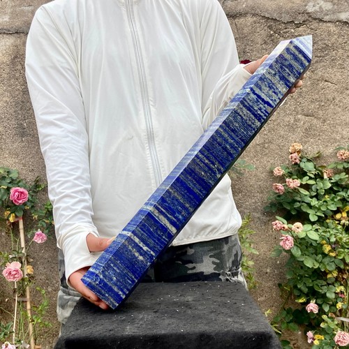 8.9LB Lapis lazuli quartz crystal obeliskpoint wand aura healing - Picture 11 of 13