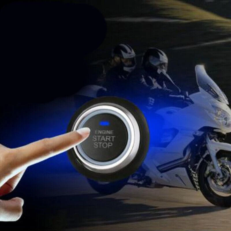 Sistema de alarme antirroubo partida um botão sem chave ignição motor motocicleta acabamento - Imagem 3 de 4