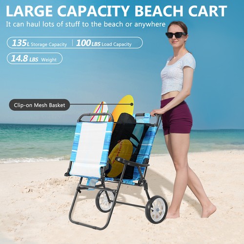 Silla de Playa Plegable 2 en 1 SLSY para Adultos, Silla de Playa Resistente con Pantalla de Toldo - Imagen 14 de 44