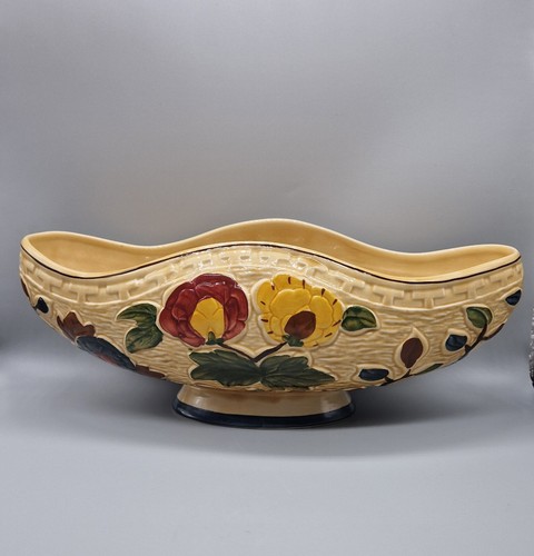 Vintage Ceramic Planter Indian Tree H J Wood Ltd Floral 30cm long - Picture 6 of 6