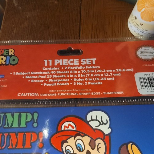 Super Mario Bros. 11-teiliges Schreibwaren & Schulset offizielles Nintendo Produkt - Bild 6 von 6