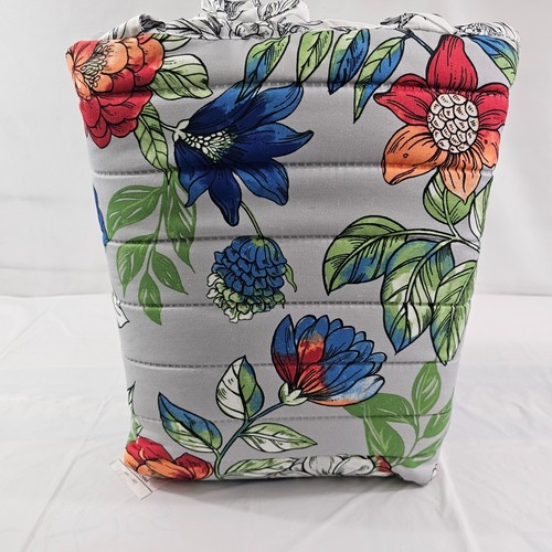 Juego de 4 piezas de edredones reversibles Mainstays en un bolso de cama floral completo/gris reina - Imagen 14 de 15