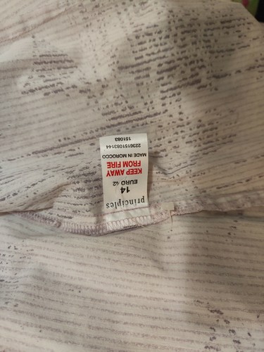 Ladies Principles white w Purpleish Marks Size 14 - Picture 4 of 5