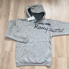 NWT Roxy Gray Hoodie Sweatshirt “Roxy New Zealand” Big Girl’s Size L