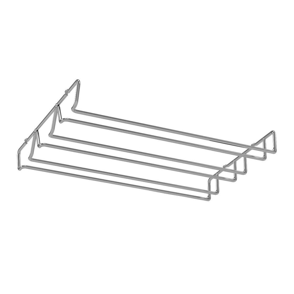 DecoBros Under Wine Glass Stemware Rack Holder, Chrome eBay