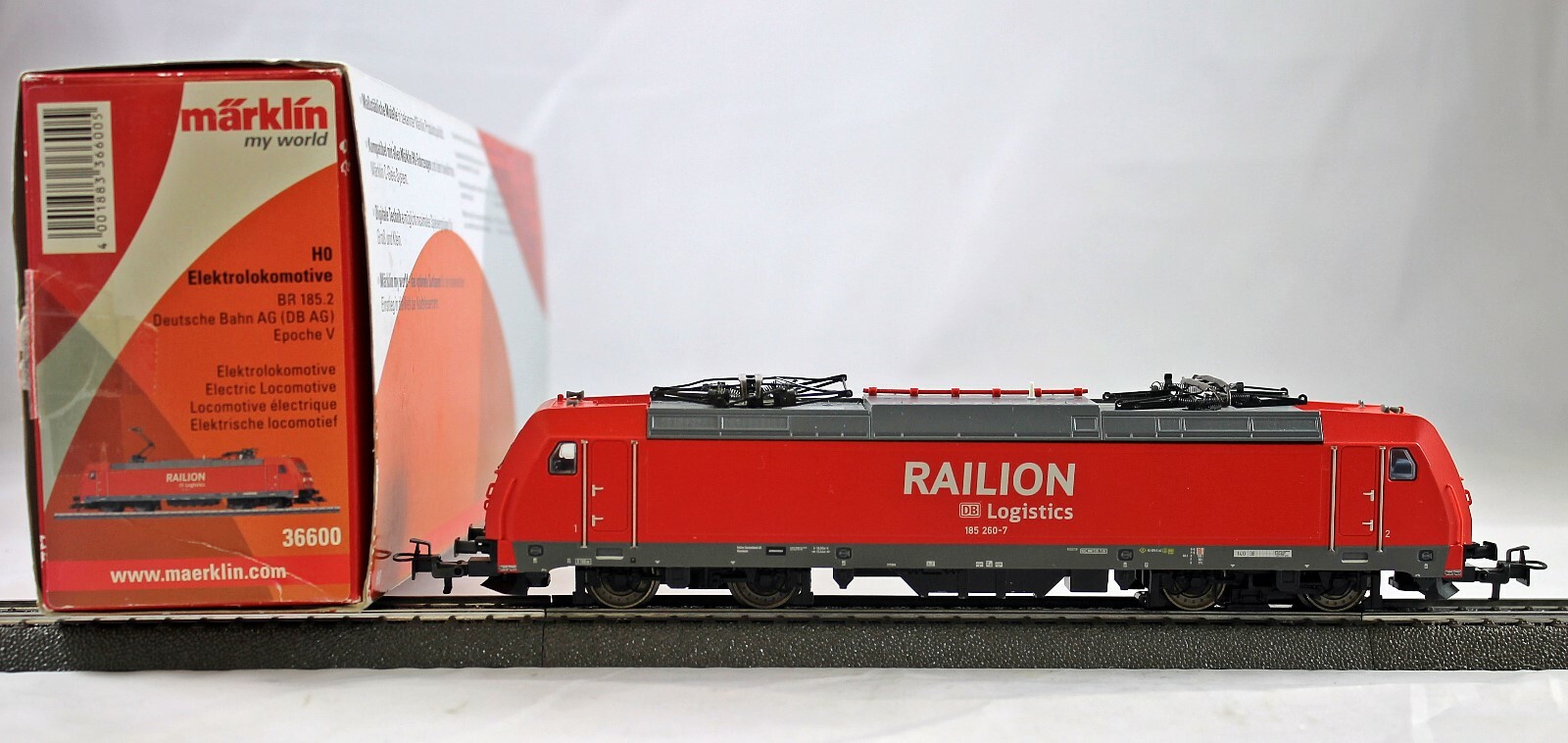 Märklin 36600 E-Lok BR 185.2 delle DB AG DA COLLEZIONE CON SCATOLA ORIGINALE Märklin 36600 E-Lok BR 185.2 delle DB AG DA COLLEZIONE CON SCATOLA ORIGINALE