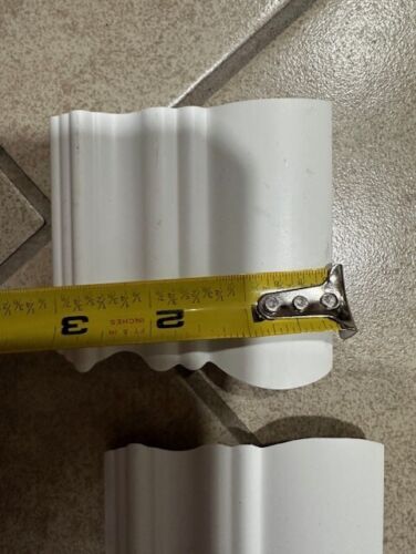 Par de piezas de repuesto de vinilo decorativas cenefa blanca de 3 - Imagen 5 de 8