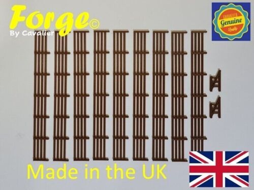 New 10 Pack Brown Fencing Railings OO HO Gauge 1:76 Scale Models Train Railway - Picture 1 of 12