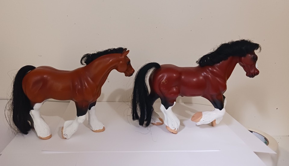 Clydesdale horses vintage mane can be combed branded decor toys eBay