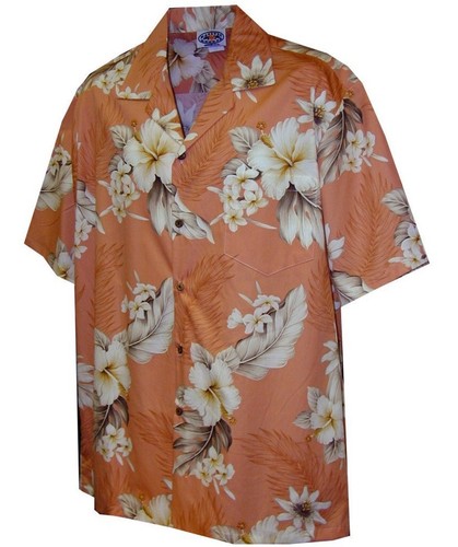 Plumeria Hibiscus Camicia uomo hawaiana di Pacific Legend - Foto 9 di 9