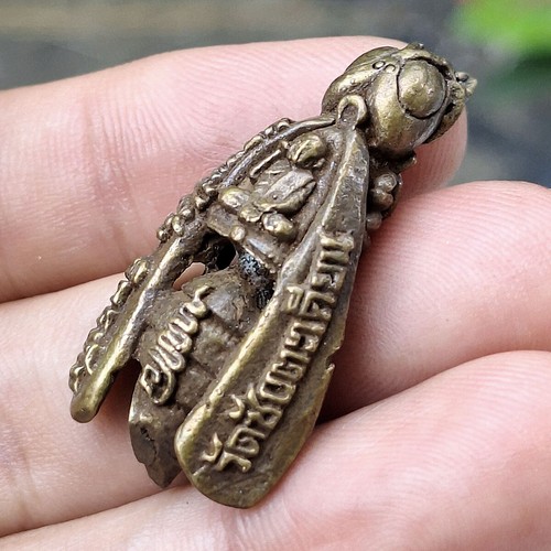 Brass Wasp Insect Bug Hunting Money Powerful Thai Amulet Talismans Wealth Lucky - Picture 18 of 22