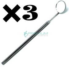 PREMIUM TOOLS Dental Examination Mirror 5 Diagnostic Octagon Handle Set of 3