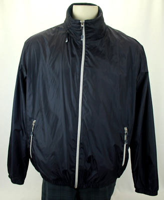 ZEGNA SPORT LIGHT SHELL BLACK LINED WINDBREAKER RAINJACKET ZEGNA SPORT LIGHT SHELL BLACK LINED WINDBREAKER RAINJACKET