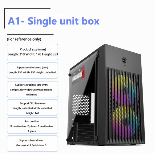 Transparent Mini Computer Case PC Tower For M-ATX ITX Motherboard 250mm Graphic - Photo 9/9