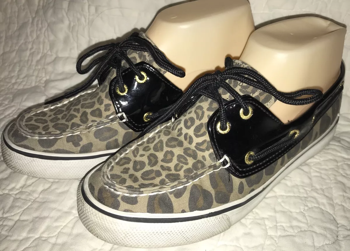 Sperry leopard shop sneakers