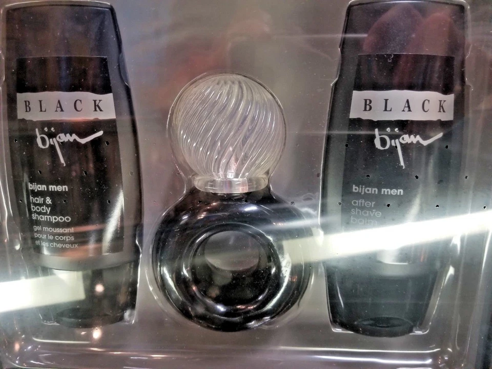 BIJAN Negro 3 Piezas EDT Eau de Toilette JUEGO DE REGALO para Hombres Él 2.5 OZ + 2 x 3.3 OZ Foto 3 de 4