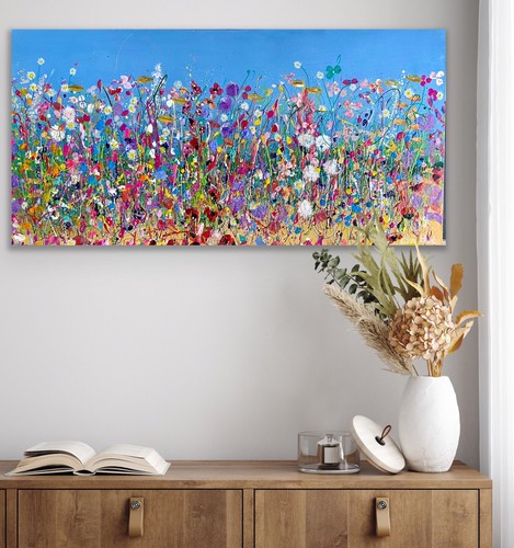An Original Abstract Acrylic Painting 100 x 50cm Large Canvas By dianeplantart. - Picture 10 of 19