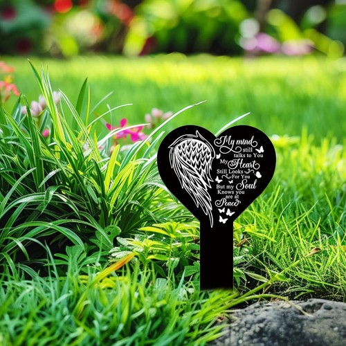 Grave Markers for Cemetery Memorial Remembrance Heart-single Side Engraved - Picture 4 of 7